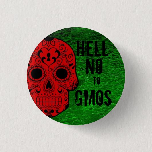 Nein zu GVO-Knopf Button (Vorderseite)