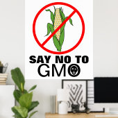 Nein zu GVO-Maiskolben Poster (Heimbüro)