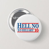 Nein zu Hillary '16 Button (Vorne & Hinten)