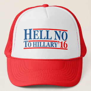 Nein zu Hillary '16 Fernlastfahrer-Hut Truckerkappe