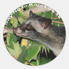 Nein zu Kopi Luwak Sticker