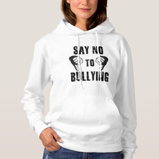 Nein zu Mobbing Hoodie (Vorderseite)