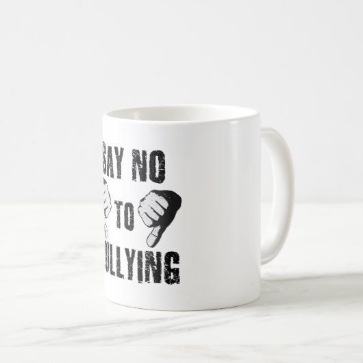 Nein zu Mobbing Kaffeetasse (VorderseiteRechts)