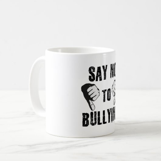Nein zu Mobbing Kaffeetasse (Vorderseite Links)