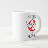 Nein zu Plastik Jumbo-Tasse (Vorderseite Rechts)