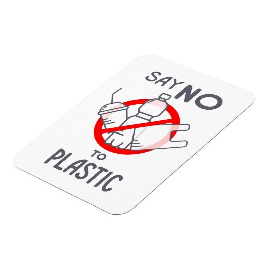 Nein zu Plastik Magnet (Linke Seite)