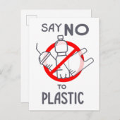 Nein zu Plastik sagen Postkarte (Vorne/Hinten)