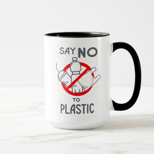 Nein zu Plastik Tasse (Rechts)