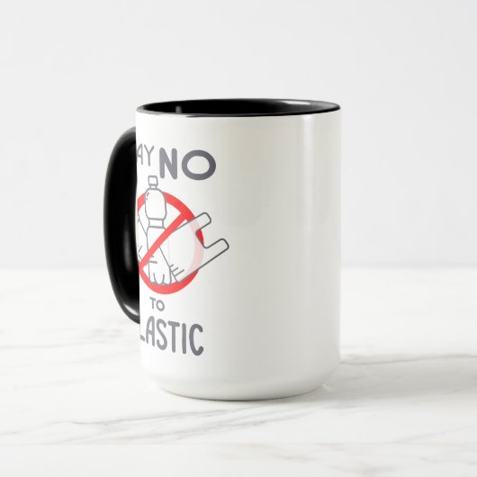 Nein zu Plastik Tasse (Vorderseite Links)