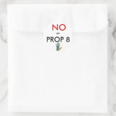 Nein zu Prop. 8 Runder Aufkleber (Tasche)