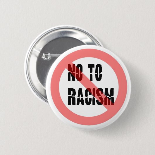 Nein zu Rassismus | Anti-Rassismus-Slogan Button (Vorne & Hinten)