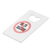 Nein zu Rassismus | Anti-Rassismus-Slogan Geldbeutel Flaschenöffner (Vorderseite Schrägansicht)