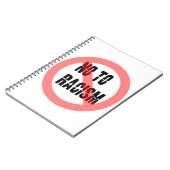 Nein zu Rassismus | Anti-Rassismus-Slogan Notizblock (Linke Seite)