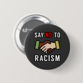 Nein zu Rassismus Button (Vorne & Hinten)