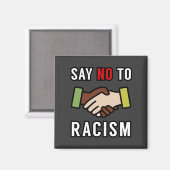Nein zu Rassismus Magnet (Vorderseite/Rückseite)