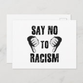 Nein zu Rassismus Postkarte (Vorne/Hinten)