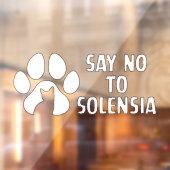 Nein zu S in Weiß Fensteraufkleber (Blatt 2)