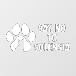 Nein zu S in Weiß Fensteraufkleber