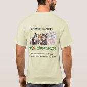 Nein zu S Pfotendesign in Weiß T-Shirt (Rückseite)