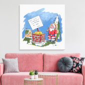 Nein zu Santa canvas Leinwanddruck (Insitu (Wohnzimmer))