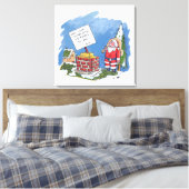 Nein zu Santa canvas Leinwanddruck (Insitu (Schlafzimmer))
