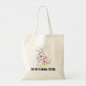 Nein zu Tierversuchen bei Kaninchen Tragetasche (Vorne)