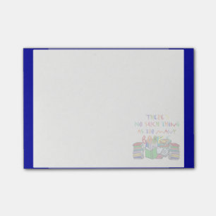 Nein - zu viele Bücher (blauer Post-it®-Hinweis) Post-it Klebezettel