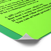 Nein zu Weihnachtsgedicht Poster (Ecke)