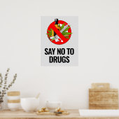 Nein zum Drogenplakat - 18x24 Poster (Küche)