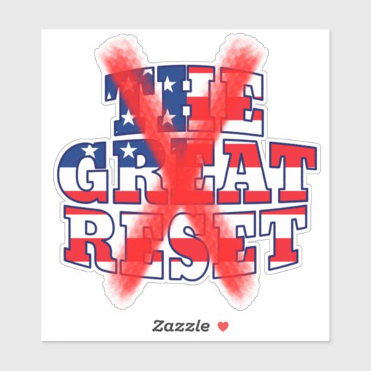 Nein zum GROSSEN RESET Aufkleber (Blatt)