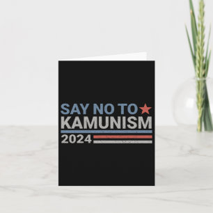 Nein zum Kamunismus Kamala Wählen Sie Trump Votum Karte