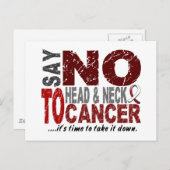 NEIN zum Kopf- und Nackenkrebs 1 Postkarte (Vorne/Hinten)