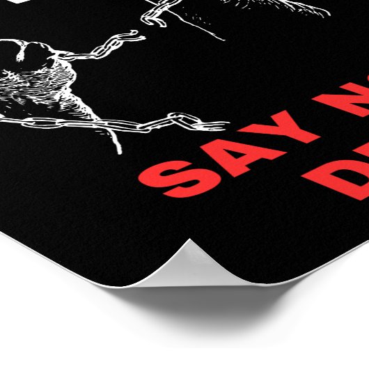 NEIN zum Poster zur Prävention von Drogenmissbrauc (Ecke)