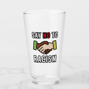 Nein zum Rassismus Glas