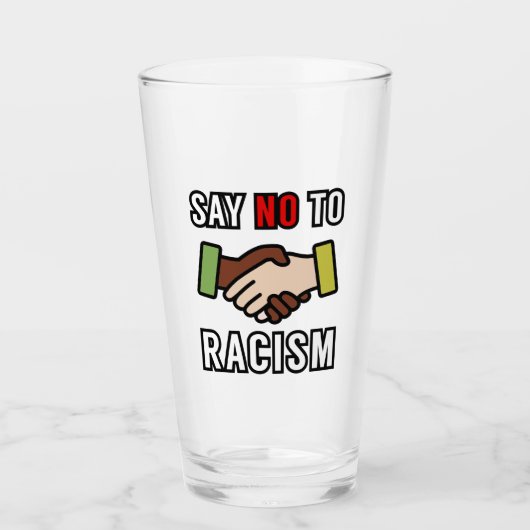Nein zum Rassismus Glas (Vorderseite)