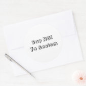 Nein zum Sexismus Runder Aufkleber (Umschlag)