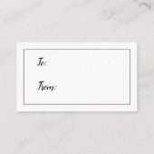 Nein zum Wrapping Baby Shooter White Gift Card Begleitkarte (Rückseite)