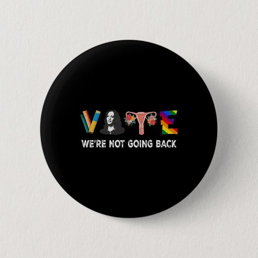 Nein zur Abstimmung 2024 Präsident Kamala Harr Button (Vorderseite)
