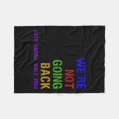 Nein zur Abstimmung Harris W 2024 Fleecedecke (Vorderseite (Horizontal))