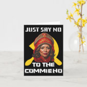 Nein zur Commie Ho Kamala Harris Karte (Gelbe Blume)