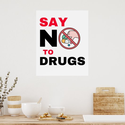 Nein zur Drogenwerbung Poster (Küche)