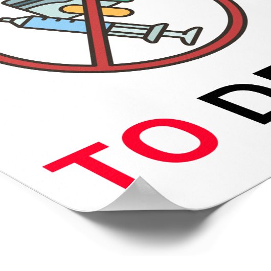 Nein zur Drogenwerbung Poster (Ecke)