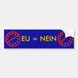 NEIN zur EU Autoaufkleber