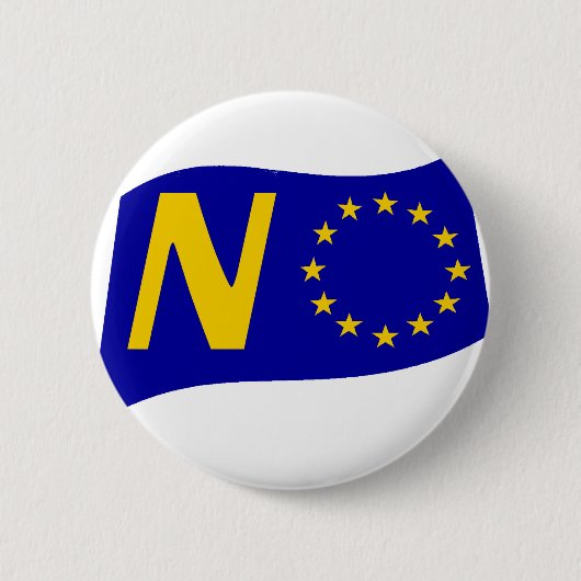 Nein zur europäischen Gewerkschaft Button (Vorderseite)