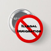 Nein zur illegalen Einwanderung Button (Vorne & Hinten)