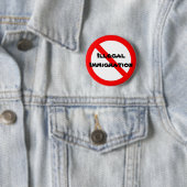 Nein zur illegalen Einwanderung Button (Beispiel)