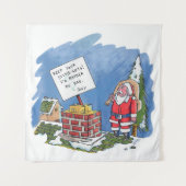 Nein zur Weihnachtszeit Wandteppich (Vorderseite)