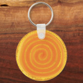 Neine Ray Yellow Spiral Sun Symbol Schlüsselanhänger (Vorderseite)