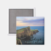 Neist Point Leuchtturm auf Skye bei Sonnenuntergan Magnet (Vorderseite/Rückseite)
