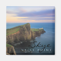 Neist Point Leuchtturm auf Skye bei Sonnenuntergan